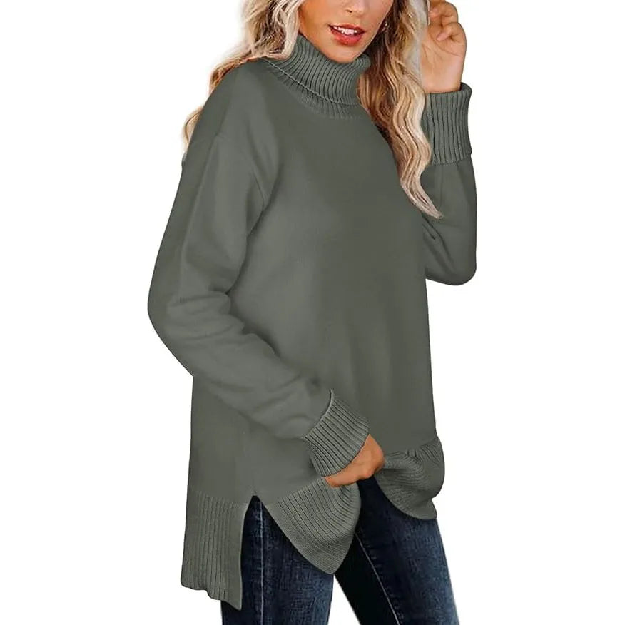 Women's Cowl Neck Tunic Sweater