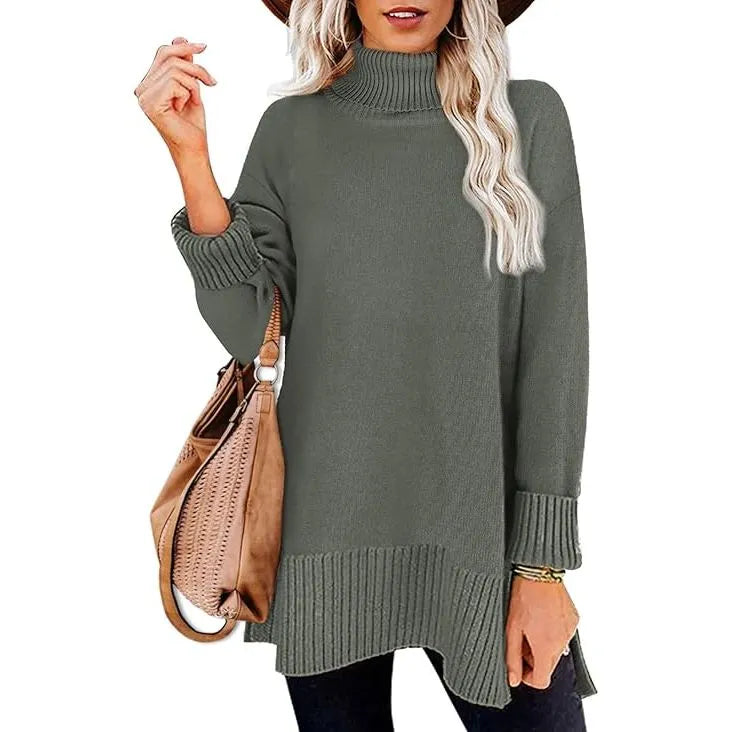 Women's Cowl Neck Tunic Sweater